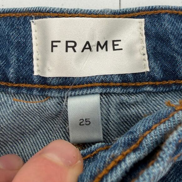 NWT FRAME The Dorothy Slowpoke Blue Denim A-Line Skirt Size 25 - Picture 5 of 13